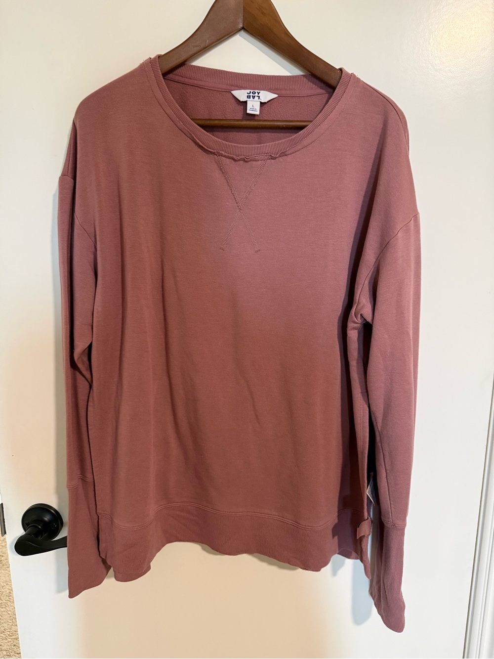 JoyLab Dusty Mauve Pullover Sweatshirt - Women's Relaxed Crew